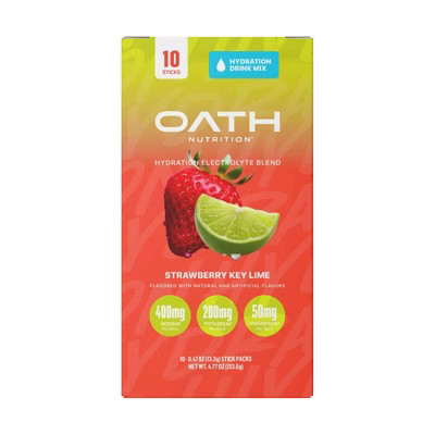 Oath Nutrition 10pk Hydration - Strawberry Key Lime | Target