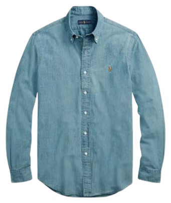 Men's Long Sleeve Classic-Fit Chambray Shirt | Macy's