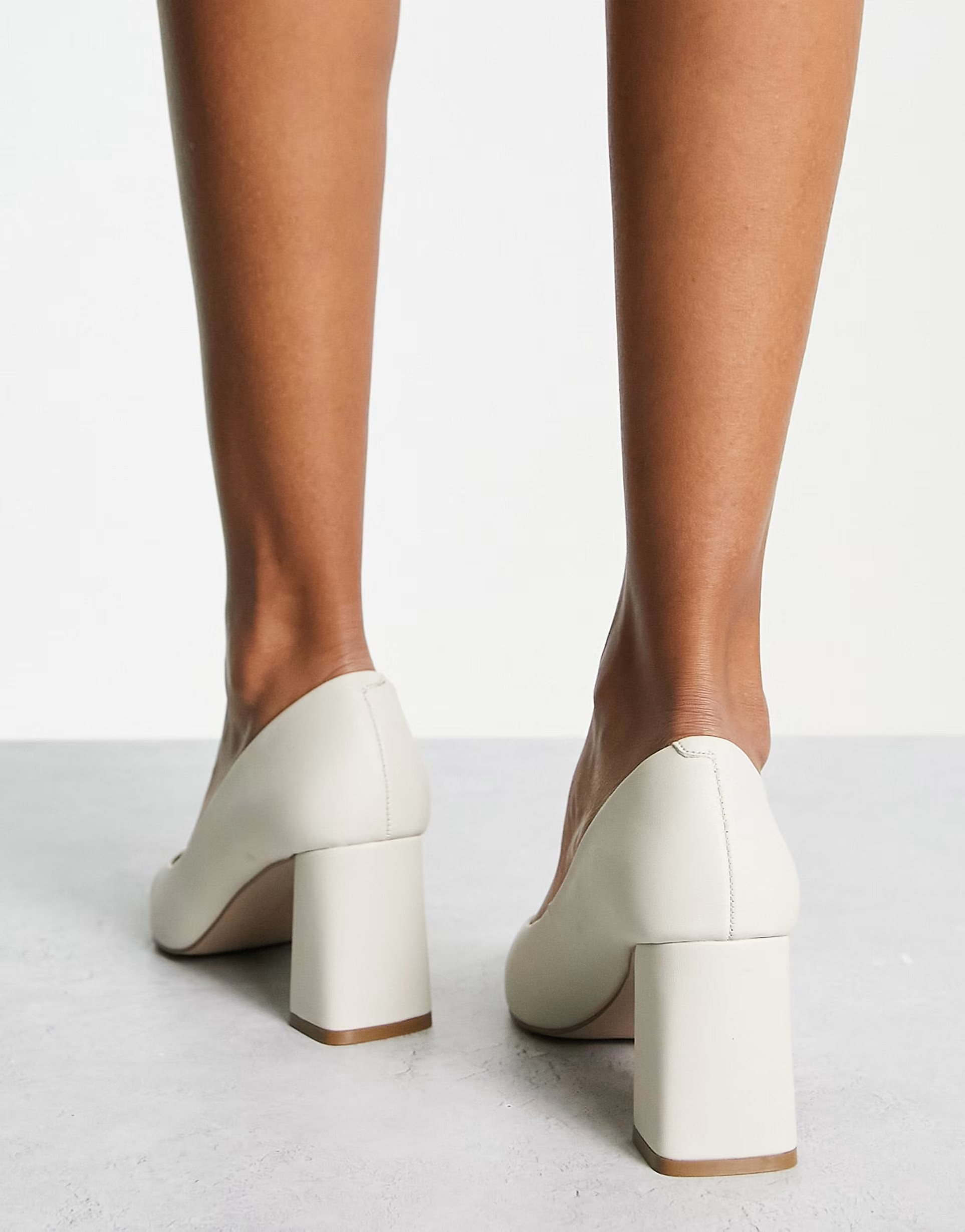 Steve Madden lend heeled shoe in bone | ASOS (Global)