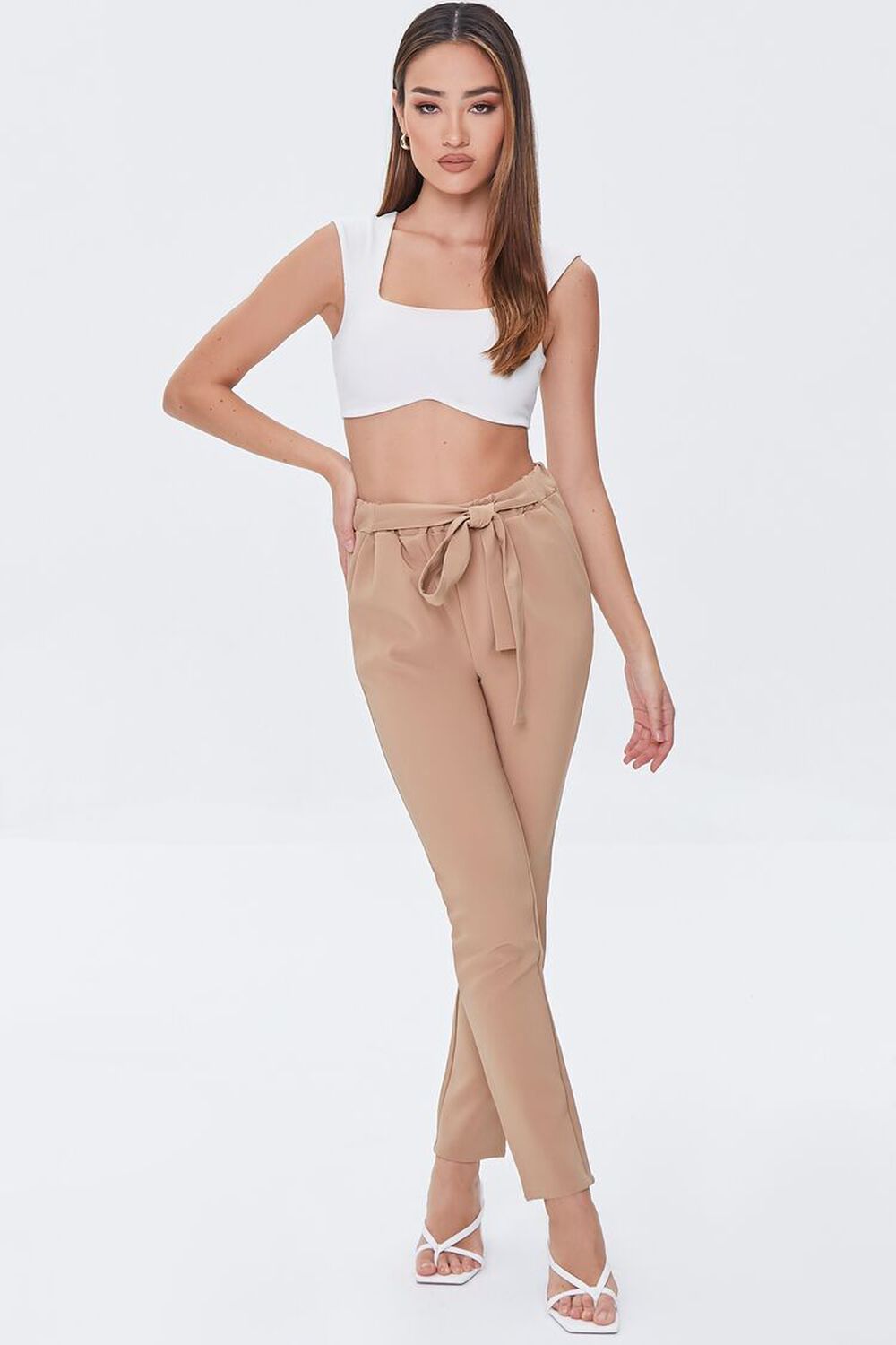 Belted Tie-Waist Pants | Forever 21 | Forever 21 (US)