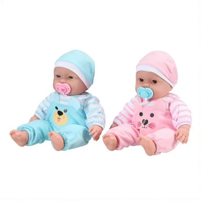 My Sweet Love Happy Twins Set, 6 Pieces Featuring Two 15" Soft Body Dolls, Perfect for Children 2... | Walmart (US)
