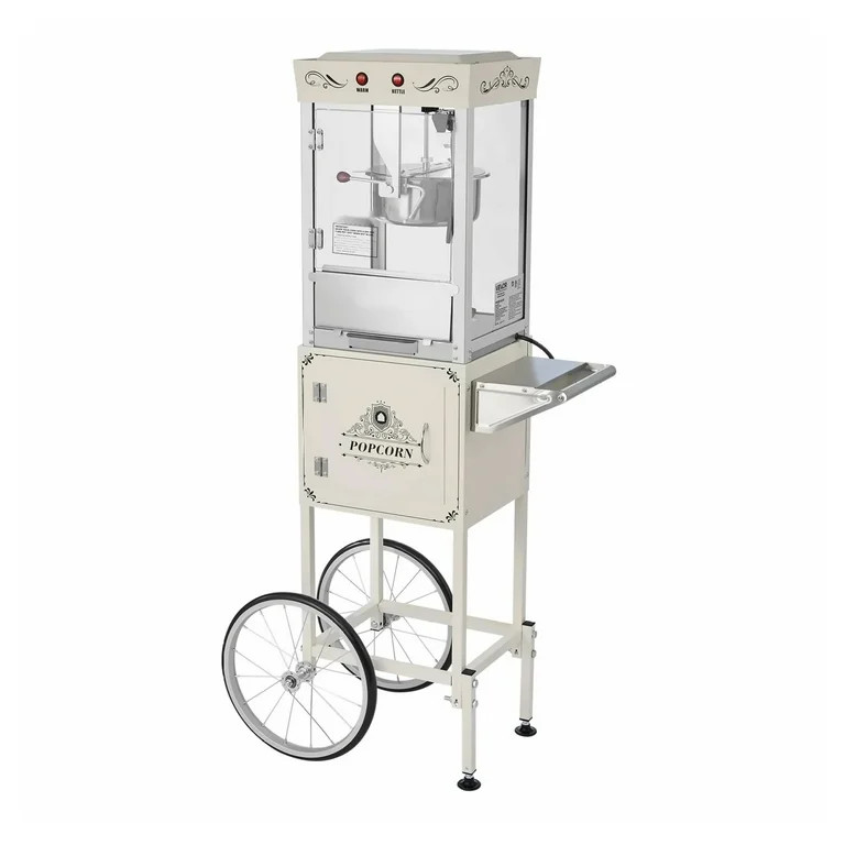 Popcorn Machine with Cart, 8oz Kettle, 800W Popper, 6-8 Cup Batch, Theater Style, 2-Button Contro... | Walmart (US)