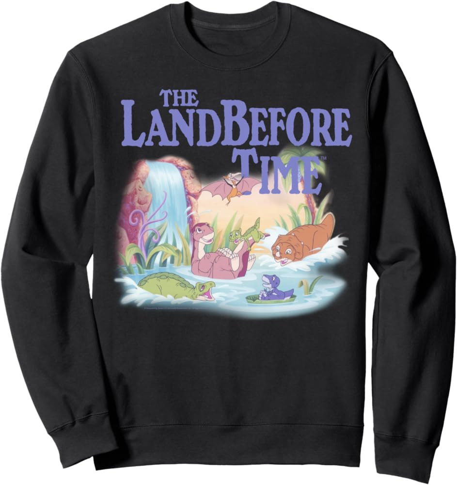 Land Before Time Pastel Dinosaur Friends Splashing Around Sweatshirt | Amazon (US)
