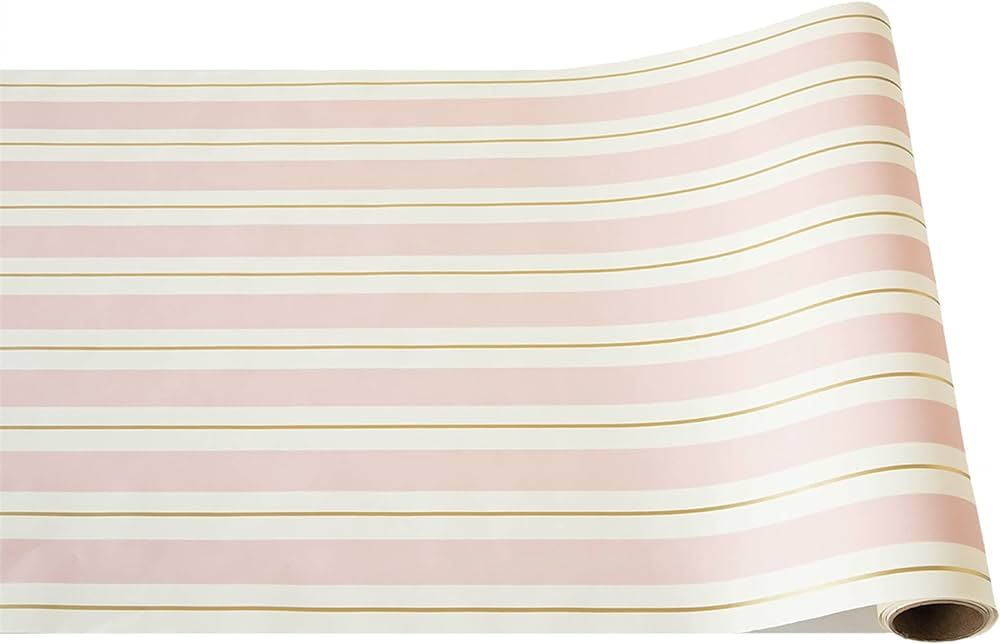Pink Gold Striped Table Runner - Disposable Paper Table Runner Roll for Parties or Weddings - Ame... | Amazon (US)