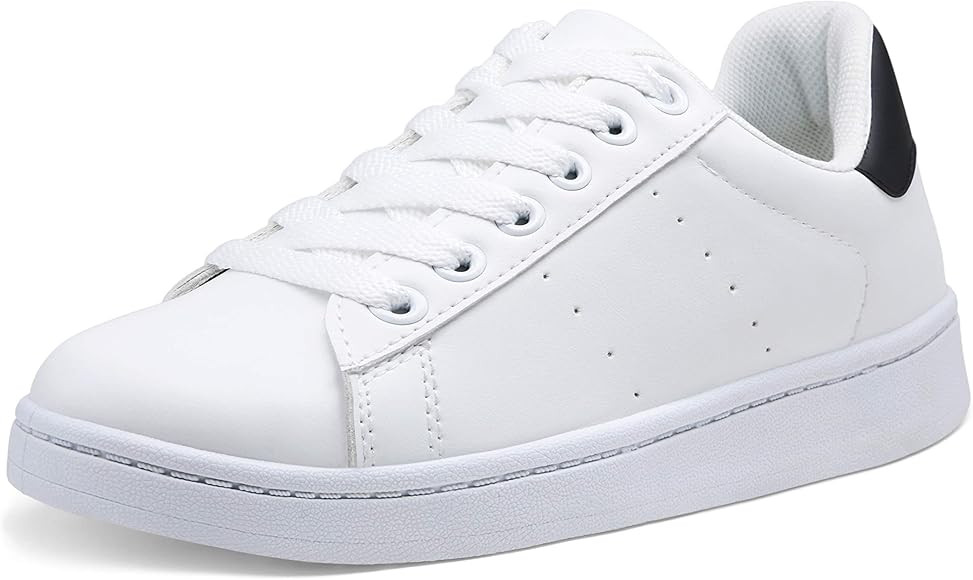 VEPOSE Women's Sneakers Fashion Casual Classic Lace up Lightweight Dress White Sneakers for Women | Amazon (US)