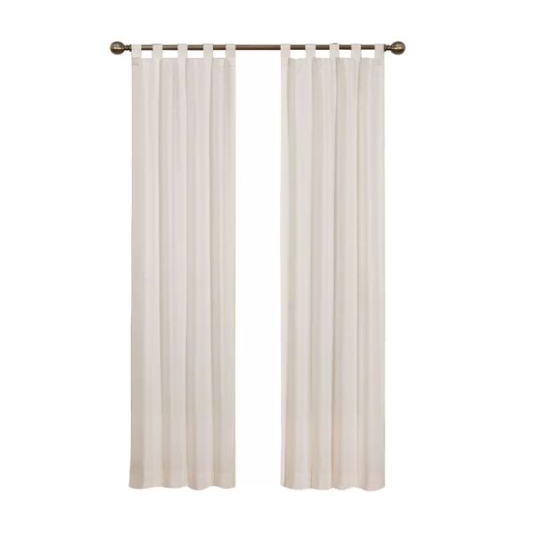 Barretti Cotton Blend Solid Sheer Tab Top Curtain Panels (Set of 2) | Wayfair Professional