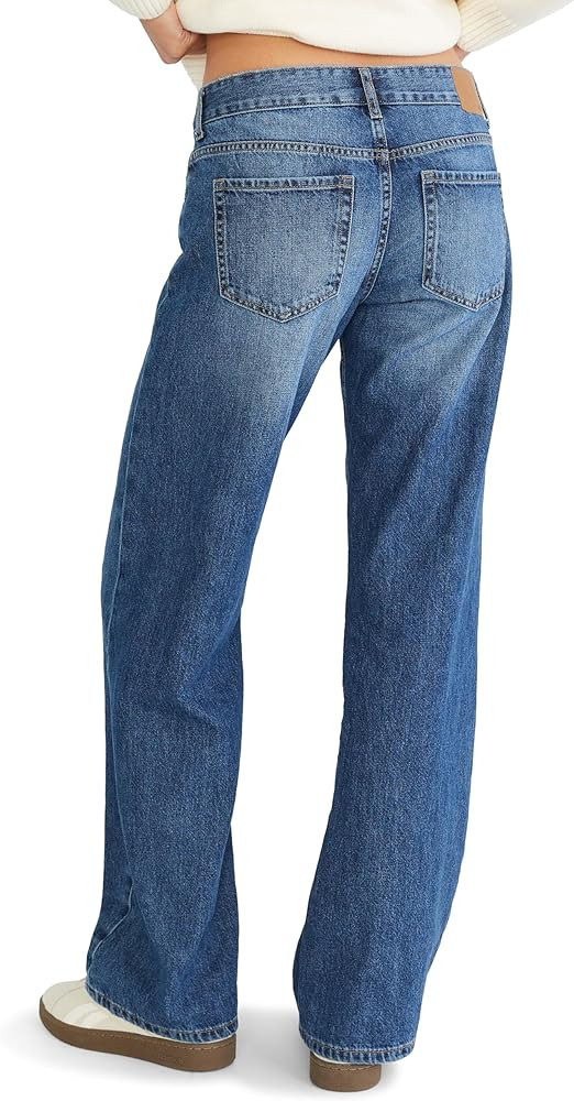 AEROPOSTALE Women's Low Rise Baggy Wide Leg Jean | Amazon (US)