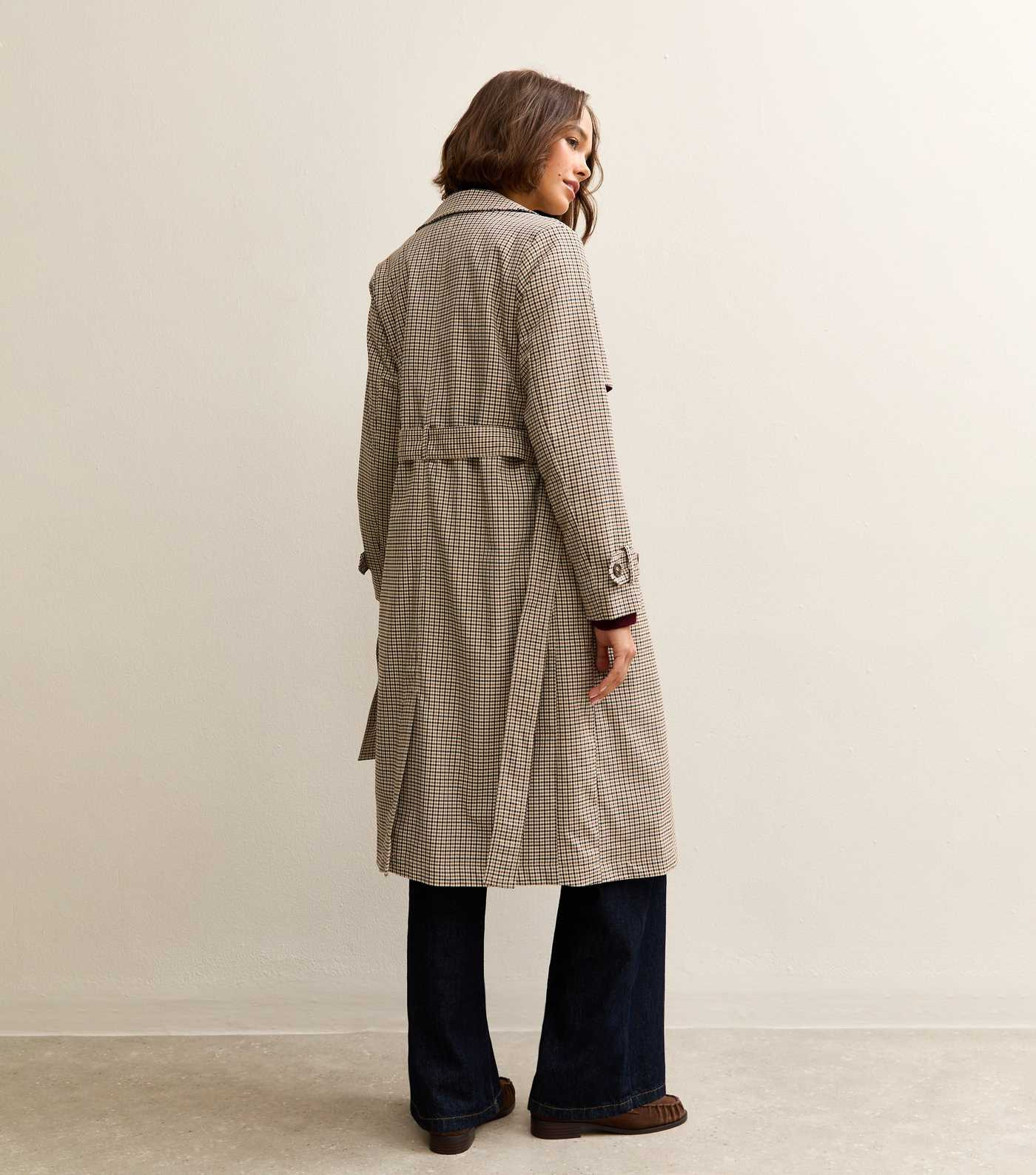 Brown Check Pattern Trench Coat | New Look | New Look (UK)