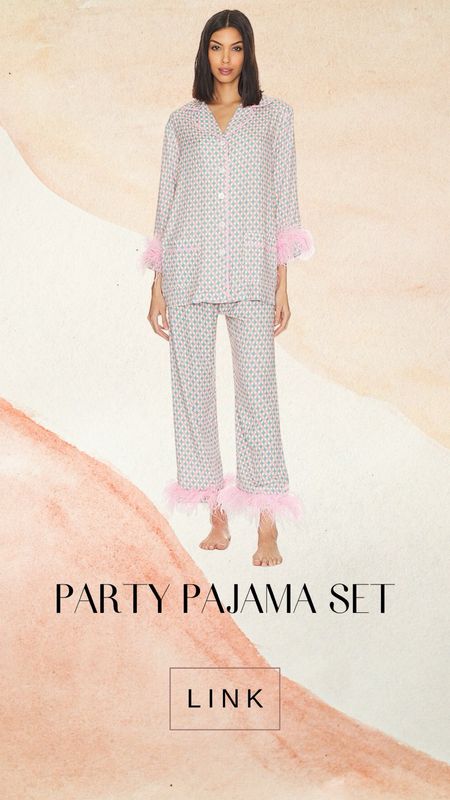 Loving this party pajama set! ✨ it has the prettiest detail and feather trim that will make any girl feel luxurious when wearing them! 🎄 #LTKChristmasgiftsforher #womenspajamas

#LTKSeasonal #LTKGiftGuide #LTKHoliday