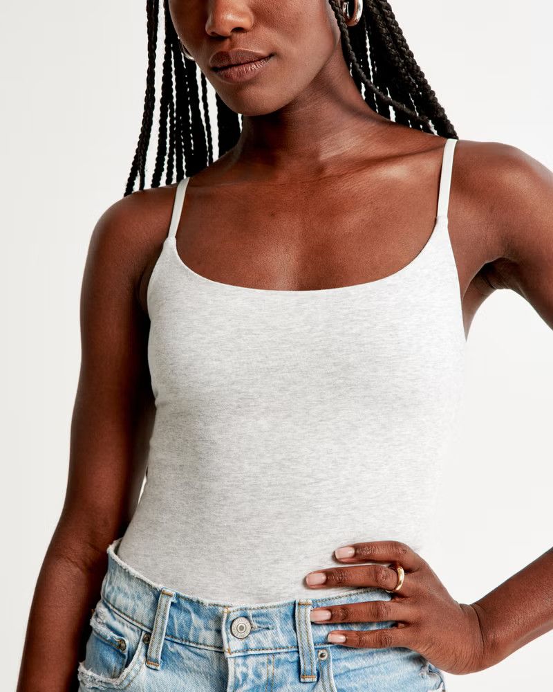 Cotton Seamless Fabric Cami Bodysuit | Abercrombie & Fitch (US)