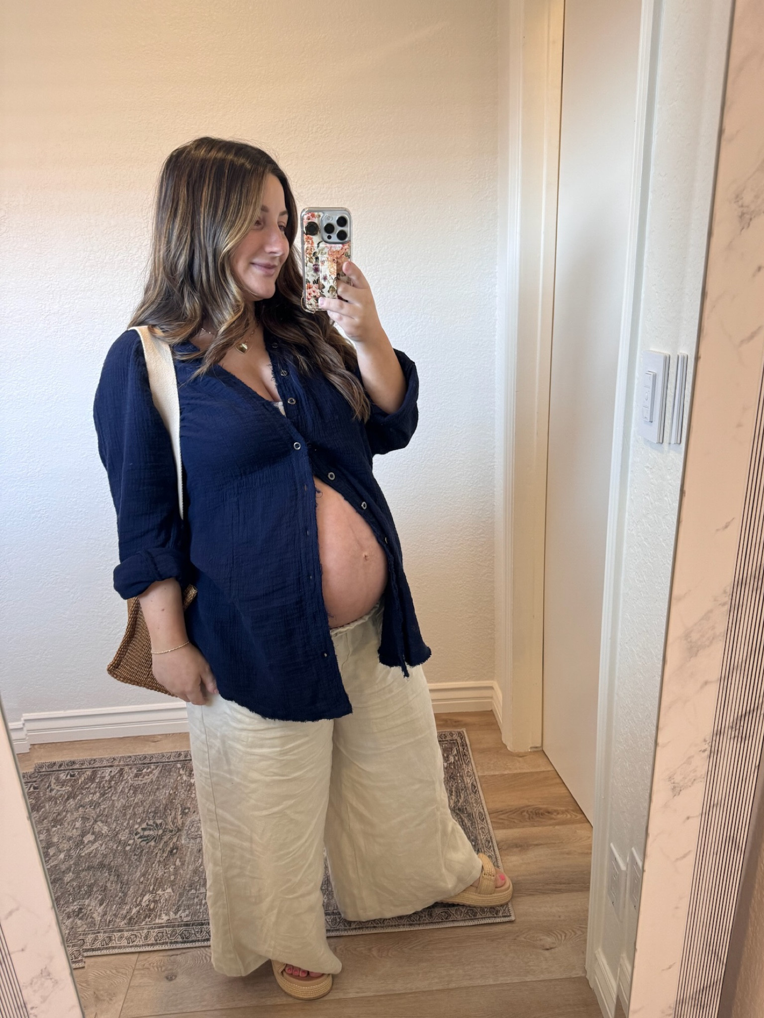Showing off the baby bump!! 

Outfit details:
Button down size xs (runs big- size down)
Linen pants size medium short
Sandals run true to size

Maternity outfit, summer essentials, Free People, linen 

#LTKBaby #LTKFindsUnder100 #LTKBump