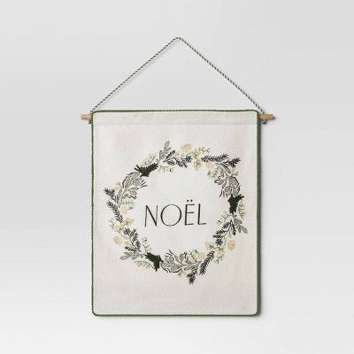 'Noel' Unframed Wall Hanging Cream - Threshold™ | Target