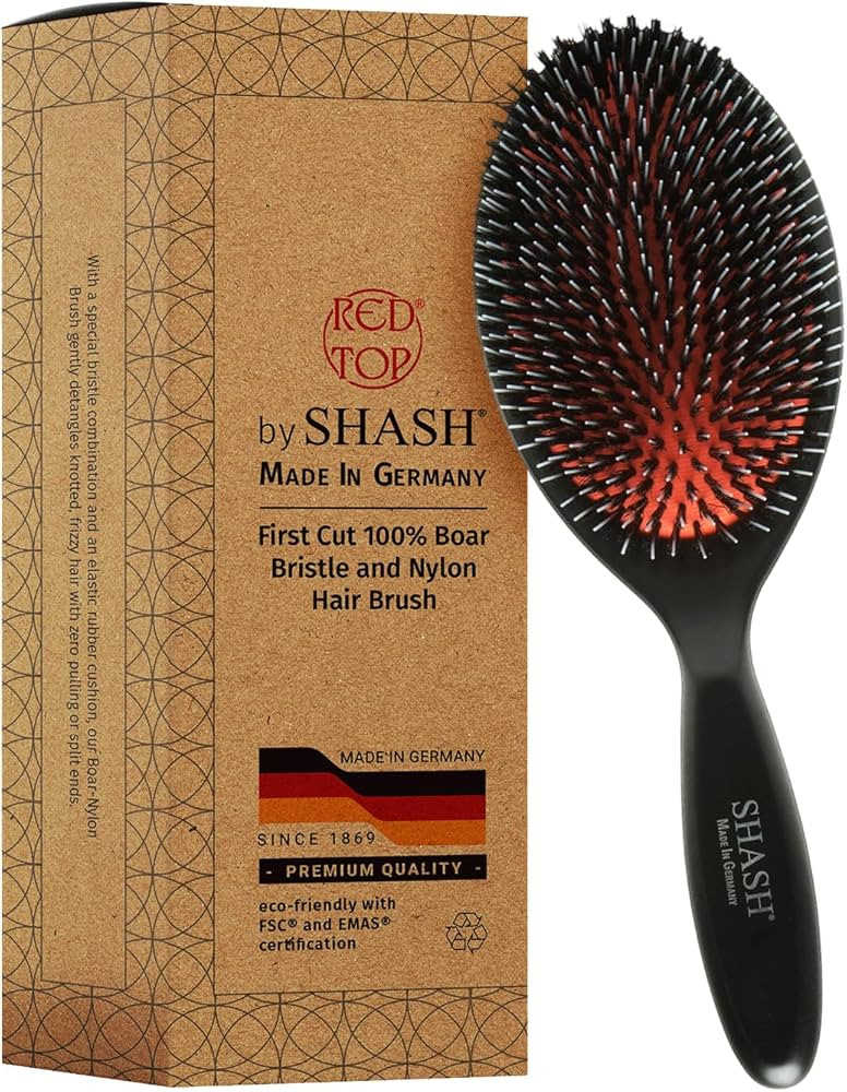Since 1869 Hand Made In Germany - Nylon and 100% First Cut Boar Bristle Brush Suitable For Normal... | Amazon (US)