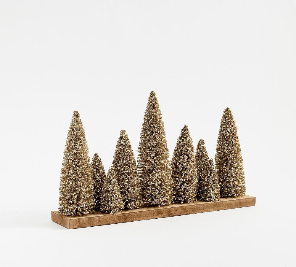 Lit Bottlebrush Tree Centerpiece | Pottery Barn (US)