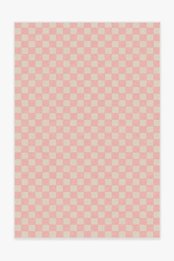 Teresa Checkered Pink Rug | Ruggable