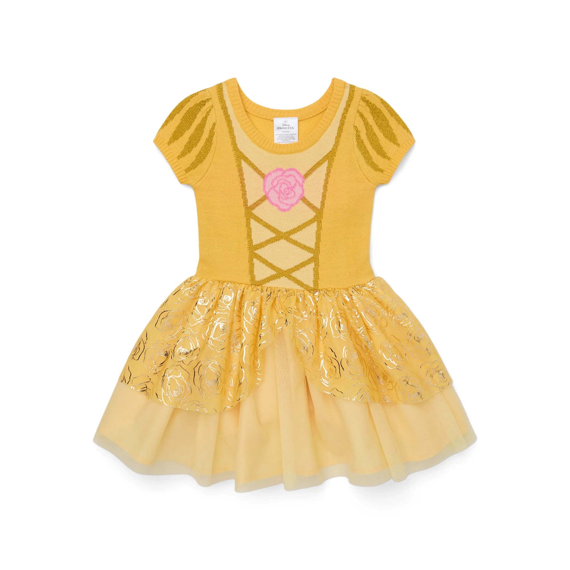 Disney Princess Toddler Girl Belle Cosplay Dress, Sizes 12M-5T | Walmart (US)