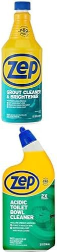 Zep Grout Cleaner and Acidic Toilet Bowl Cleaner - ZU104632 32 Fl. Oz. and ESSU104632 32 Fl. Oz. ... | Amazon (US)