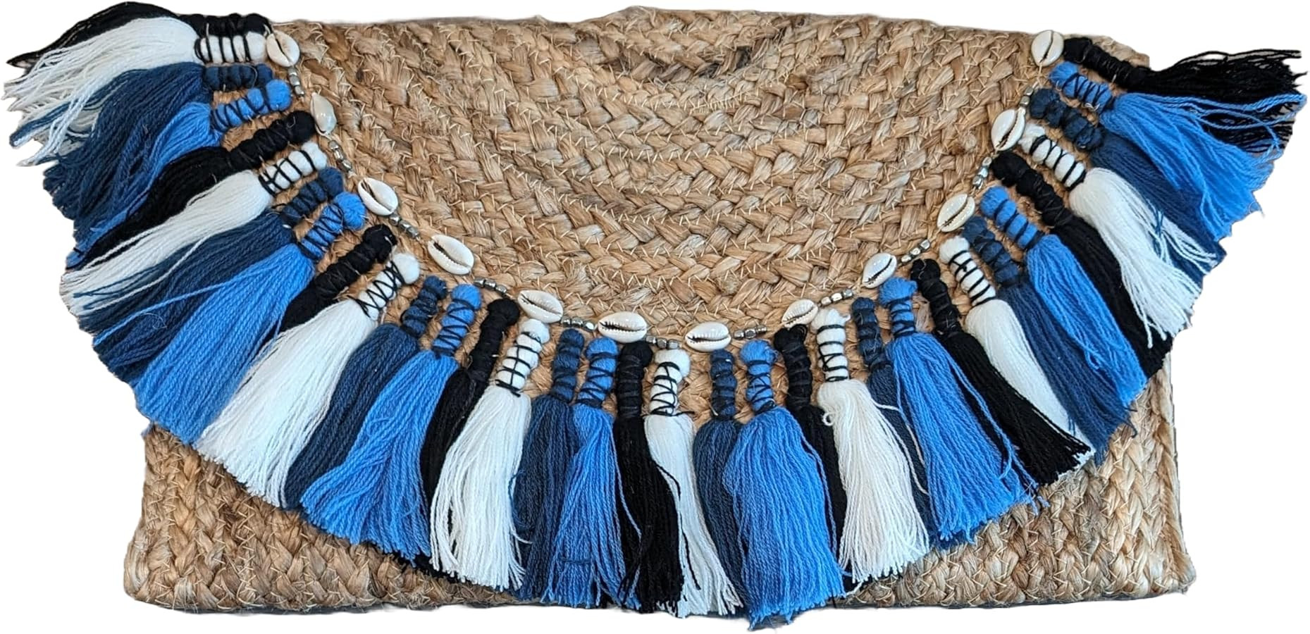 Kayla Jute Handcrafted Crossbody Natural Women Fringe Handbags Summer Boho Bohemian Beach Shoulde... | Amazon (US)