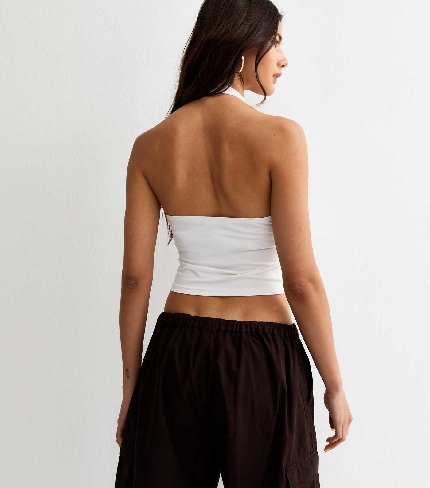 White Jersey Halter Neck Top | New Look | New Look (UK)