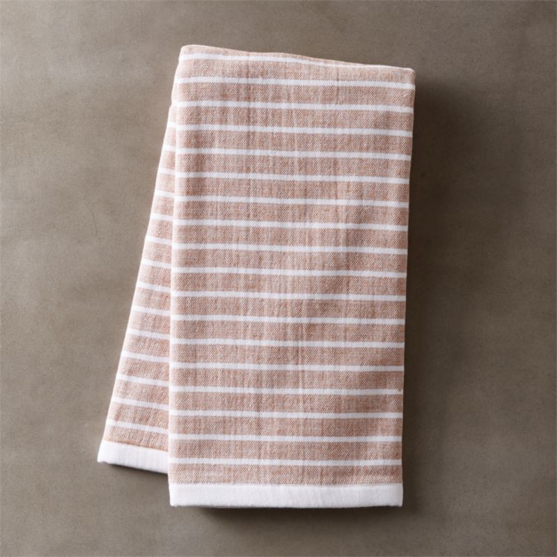 Copper and White Pinstripe Terry Dishtowel + Reviews | CB2 | CB2