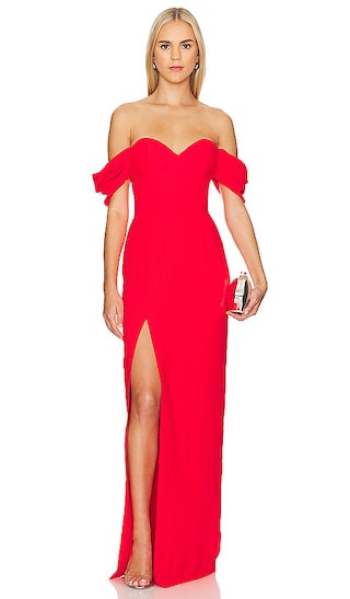 x REVOLVE Falcon Gown in Crimson | Revolve Clothing (Global)
