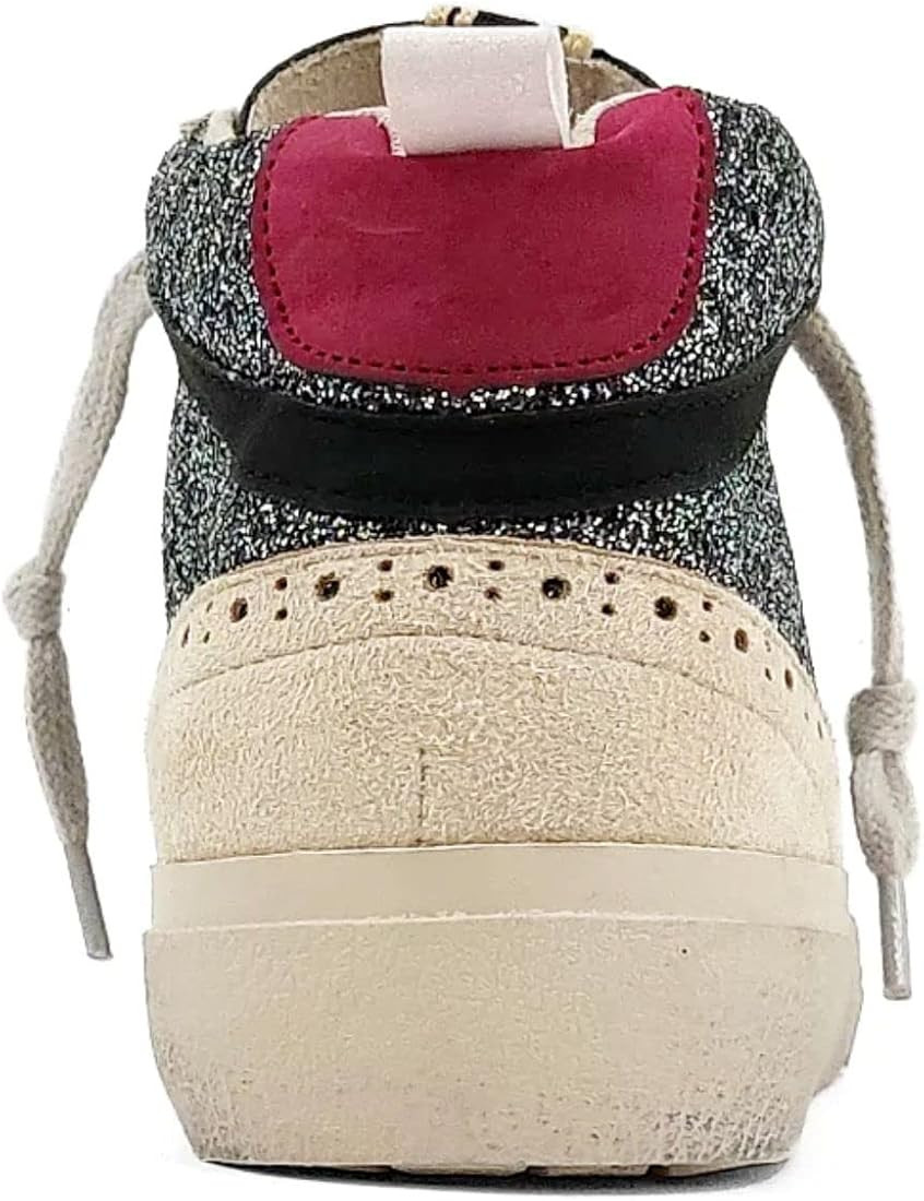 Womens Paulina Shu Shop Basketball Inspired High Top Fashion Sneaker (Black/Silver, us_Footwear_S... | Amazon (US)