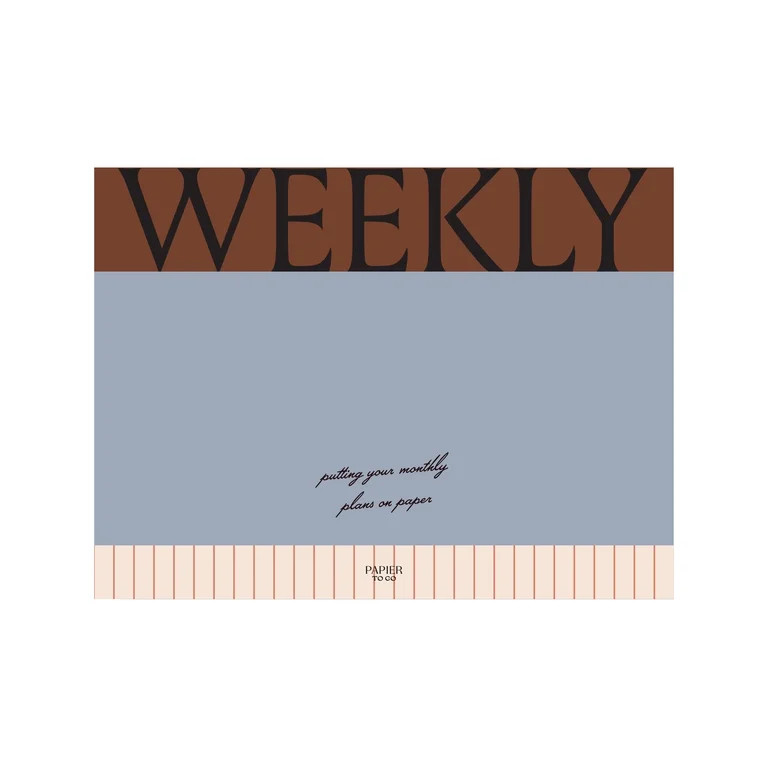 Papier To Go Tear Away Weekly Desk Pad, Colorblock, 9.5 x 7.1", Blue | Walmart (US)