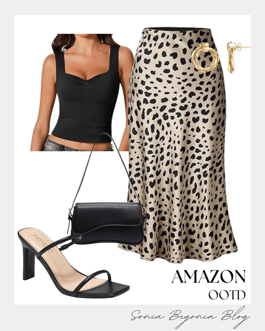 Leopard Print & Satin! 🐆

Embrace the bold animal print trend with this perfectly balanced, chic everyday look! 🖤

I am obsessed with the statement piece: a classic leopard print satin midi skirt that adds a touch of wild elegance to your wardrobe. Balance the patterned bottom with a simple, sleek black square-neck cropped tank top for a modern silhouette. Finish the look with sophisticated neutral accessories: a structured black leather shoulder bag, minimalist black strappy heeled sandals, and unique gold twisted hoop earrings for a touch of polished glam! Most of these trendy finds are under $50, making it easy to elevate your style on a budget.

#OOTD
#OutfitOfTheDay
#LeopardPrint
#SatinSkirt
#AmazonFashion
#AmazonFinds
#StreetStyle
#MidiSkirt
#BlackTankTop
#GoldJewelry
#EverydayChic
#LTKunder50
#DateNightOutfit
#AnimalPrintTrend
#StylingInspo

#LTKootd #LTKgrwm #LTKSeasonal