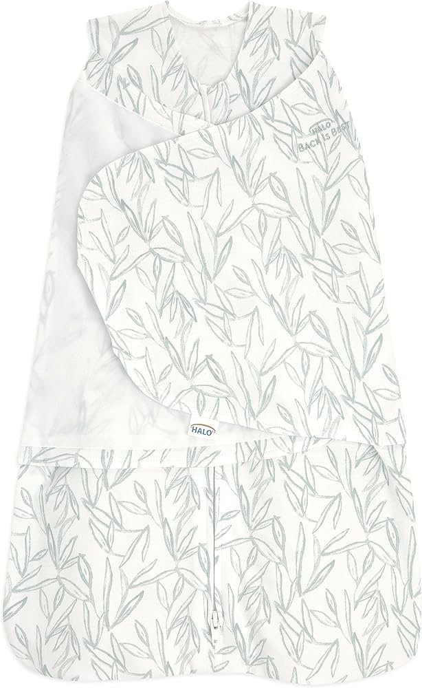 HALO 100% Cotton Sleepsack Swaddle, 3-Way Adjustable Wearable Blanket, TOG 1.5, Leaves, Small, 3-6 Months | Amazon (CA)