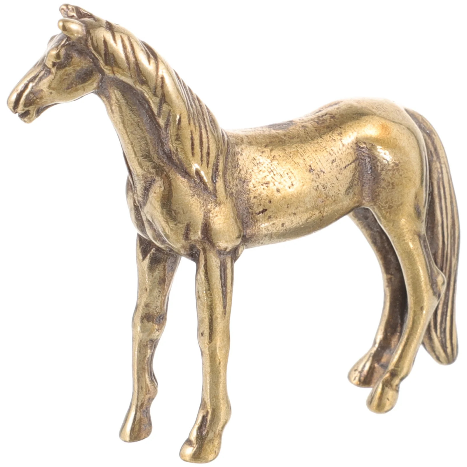 Vintage Brass Horse Statue Desktop Miniature Horse Figurine Decoration Detailed Tea Pet | Walmart (US)