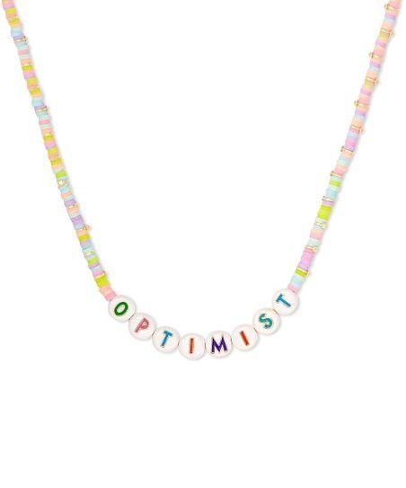 Kendra Scott Pink Pastel & 14k Gold-Plated 'Optimist' Reece Beaded Necklace | Zulily