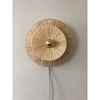 Nomadic Light Wall Lamp in Natural Fibers Galia D. 30cm | Fixed Version On Request | Etsy (US)