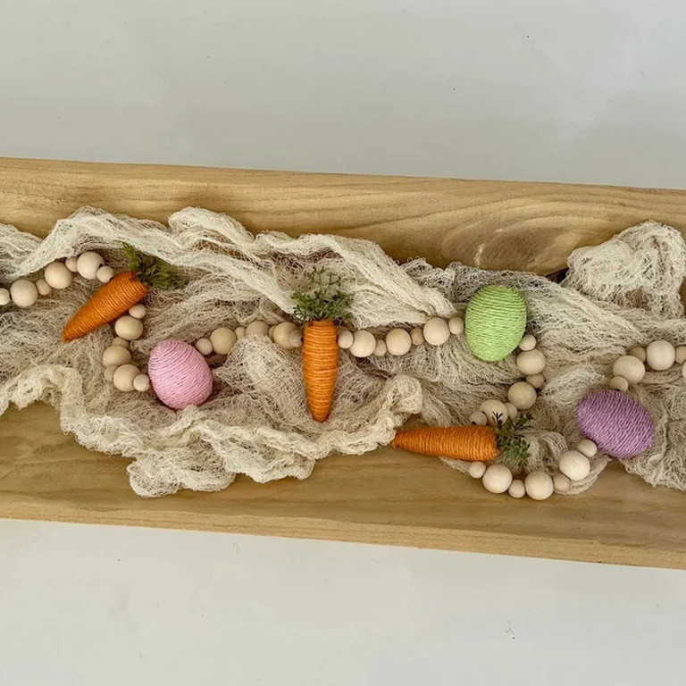 Easter Banner Bunny Garland Carrot Garland Carrot Decor Carrot Beaded Garland Pendant Easter Deco... | Walmart (US)