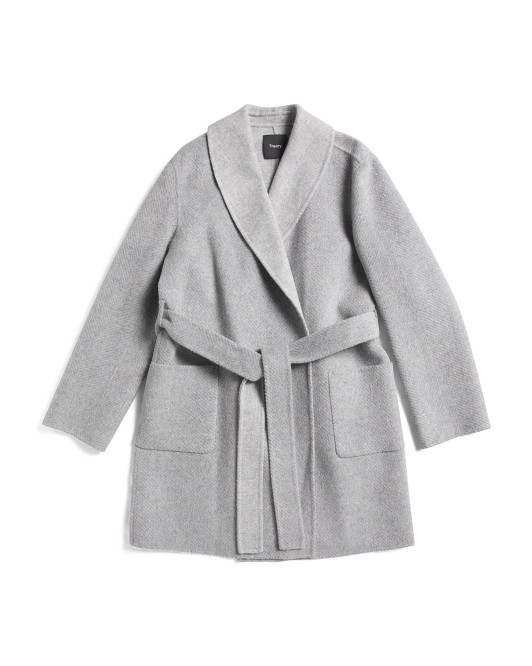 Wool Shawl Chevron Coat | TJ Maxx