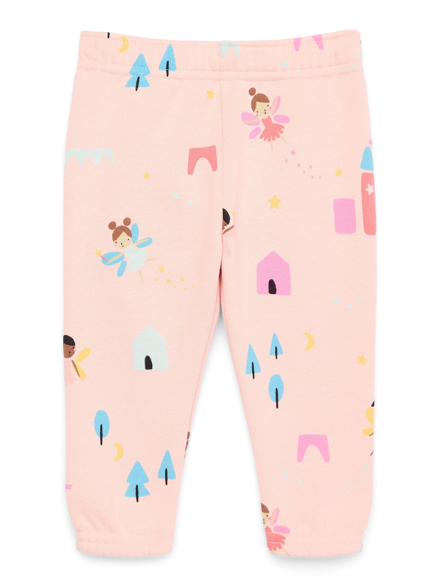 Garanimals Baby Girl Print Fleece Joggers, Sizes 6-/9 Months - 24 Months | Walmart (US)