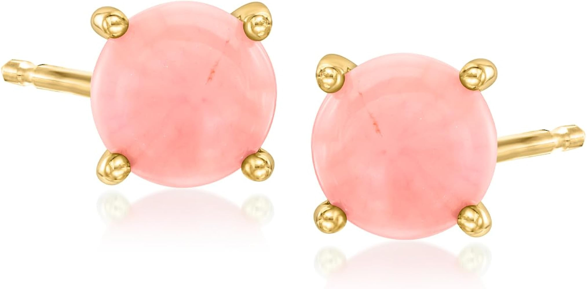 Ross-Simons Pink Coral Stud Earrings in 18kt Gold Over Sterling | Amazon (US)