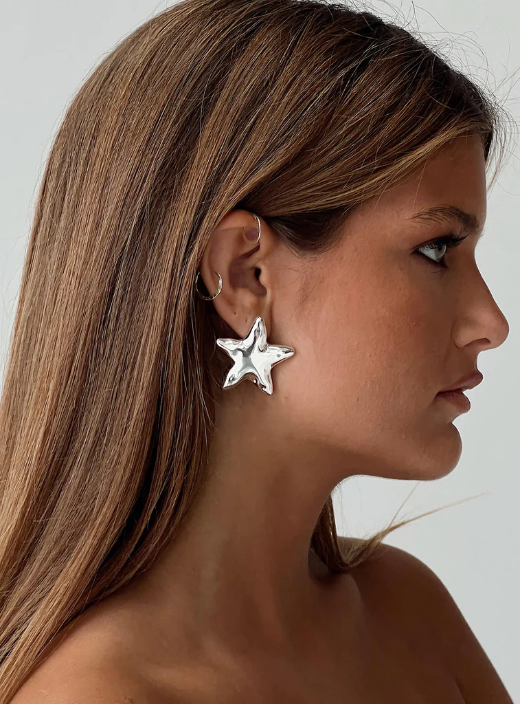 Pretty Lady Earrings Silver | Princess Polly US