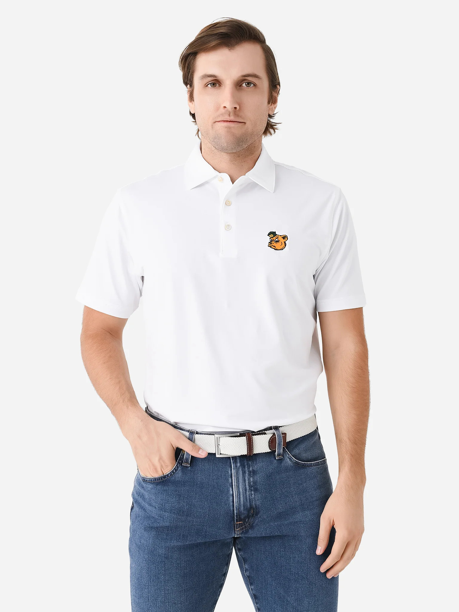 Peter Millar Collegiate Men's Solid Performance Jersey Polo | Saint Bernard