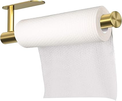 Adhesive Paper Towel Holder, No Drilling Paper Tower Rack, Stainless Steel Rust-Proof and Durable... | Amazon (US)