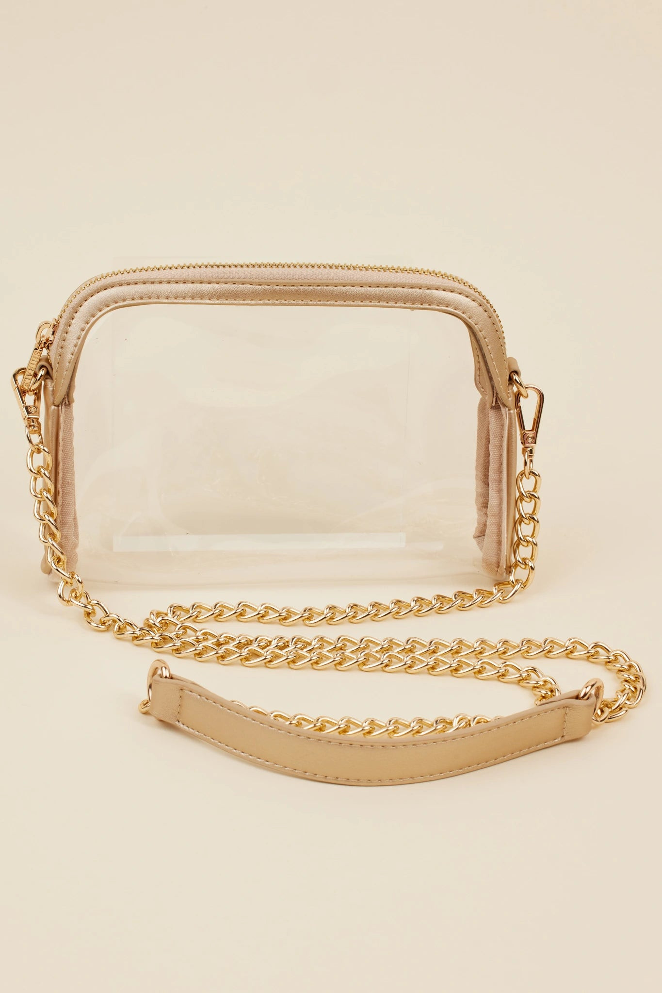 Mindy Clear Crossbody- Gold | Avara