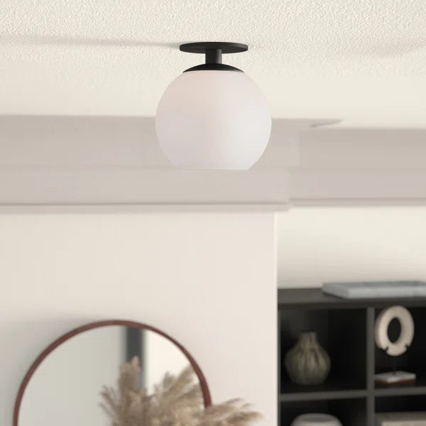 Snead Glass Semi Flush Mount | Wayfair North America