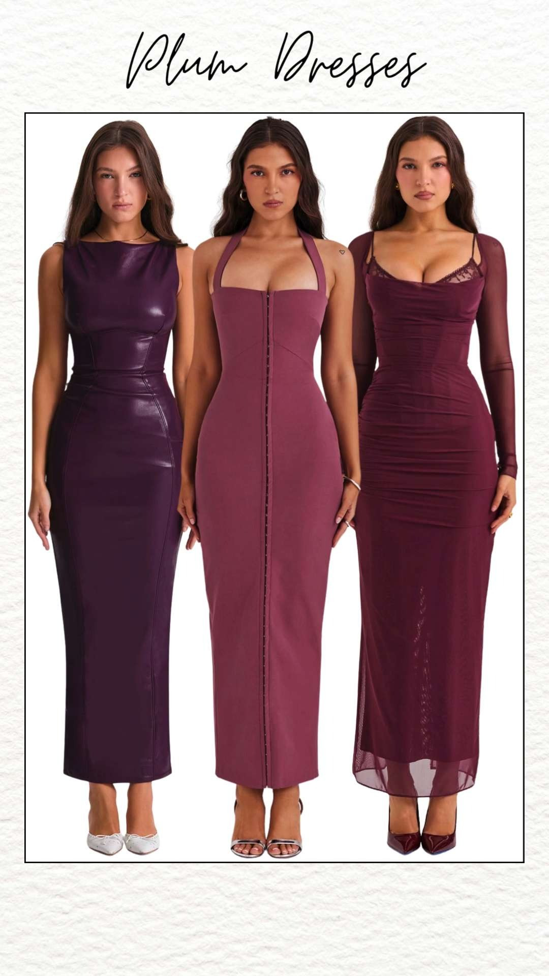 House of CB dresses deliver rich, romantic glamour with sculpting corset bodices, luxe satin fabrics, and figure-enhancing silhouettes that define the brand’s signature aesthetic. Deep plum tones add elegance and drama, making these dresses perfect for weddings, formal events, date nights, and elevated evening outfits that feel timeless and striking.#HouseOfCB #HouseOfCBDress #PlumDress #PlumDresses #CorsetDress #MaxiDress #MidiDress #EveningDress #WeddingGuestDress #DateNightOutfit #FormalDress #LuxuryStyle #EventDress #RomanticStyle #StatementDress 

 #LTKMidsize #LTKPetite #LTKPlusSize