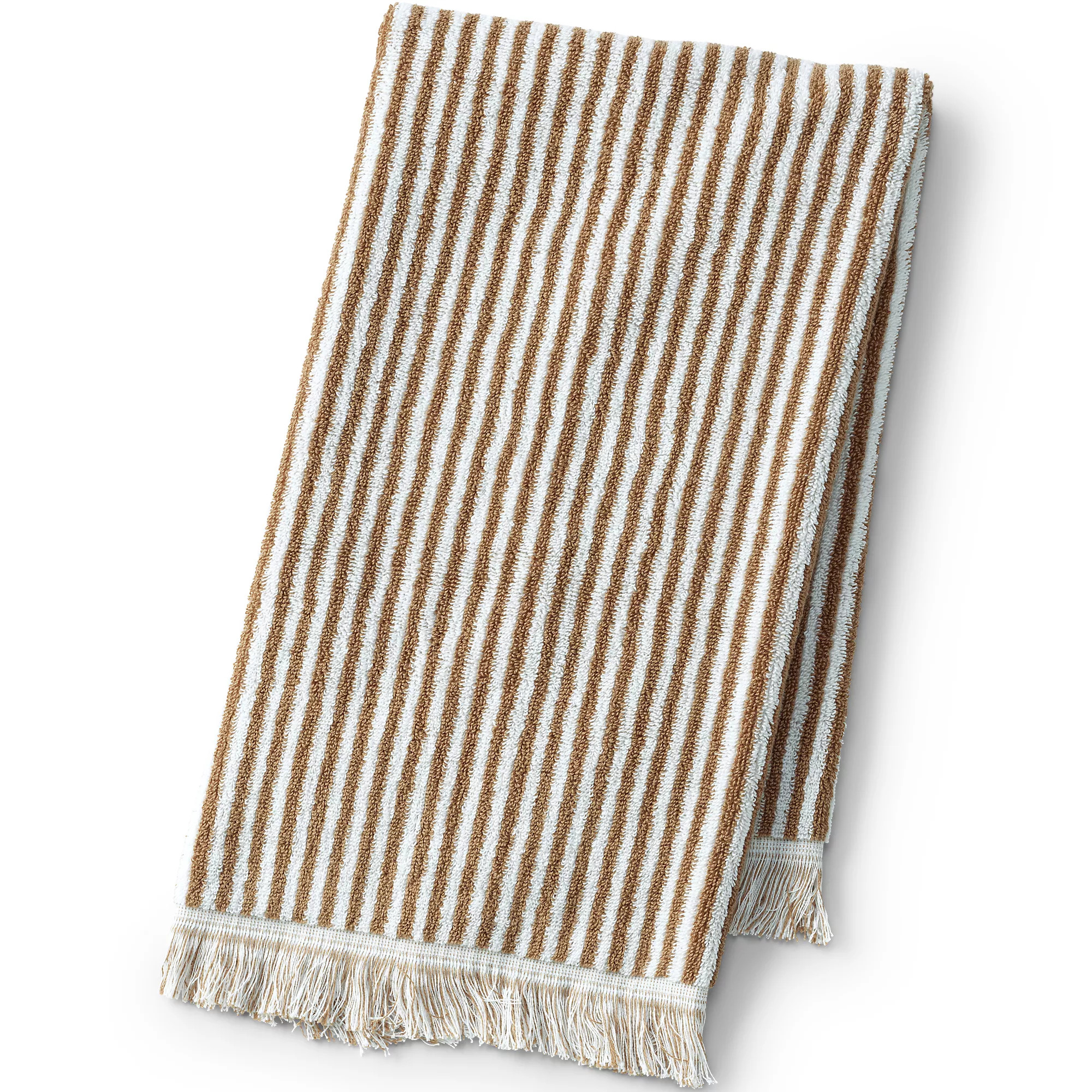 Cotton Yarn-dyed Stripe Hand Towel | Lands' End (US)