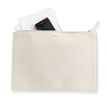 Vivid Zip Pouch, White | Mark and Graham