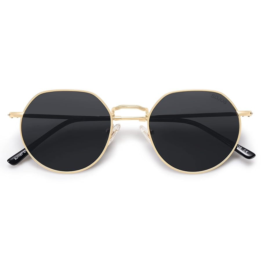 SOJOS Round Polygon Polarized Sunglasses for Women Men Retro Classic Vintage Panto Shades SJ1157 | Amazon (US)