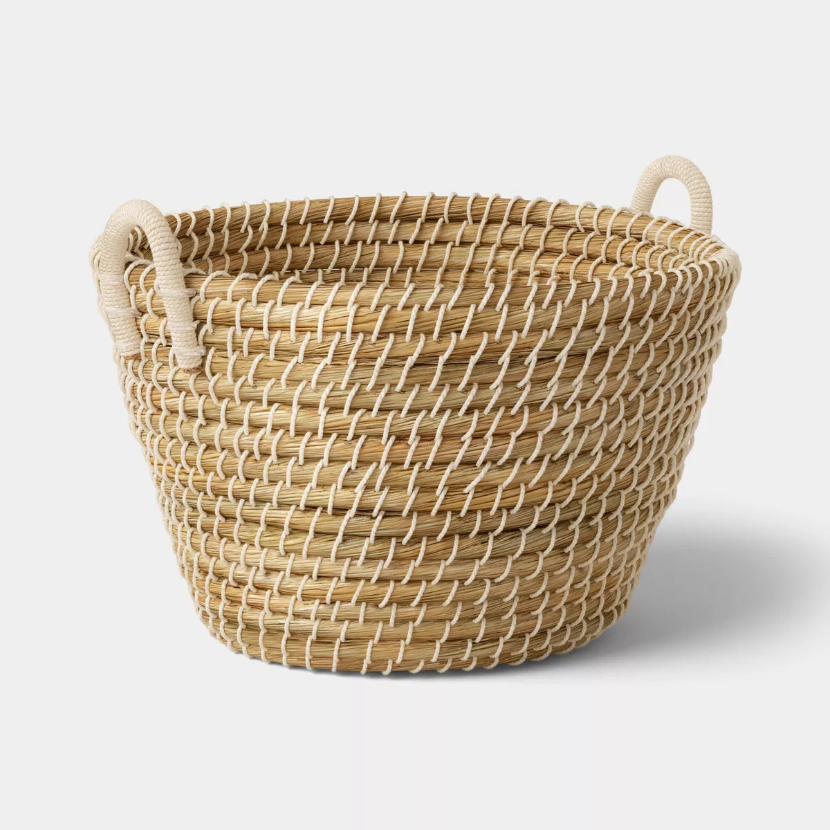 Round Natural Woven Basket Large Brown - Threshold\u2122 | Target