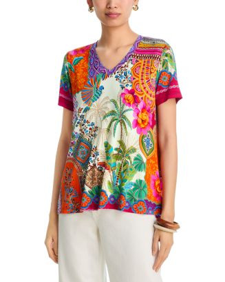 Johnny Was The Janie Favorite Short Sleeve V Neck Swing Tee | Bloomingdale's NEW & NOW Women's Ne... | Bloomingdale's (US)