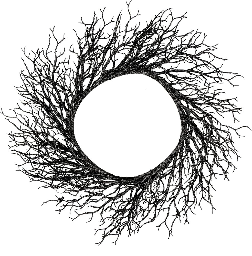 Northlight Twig Artificial Halloween Wreath - 24" - Black - Unlit | Amazon (US)