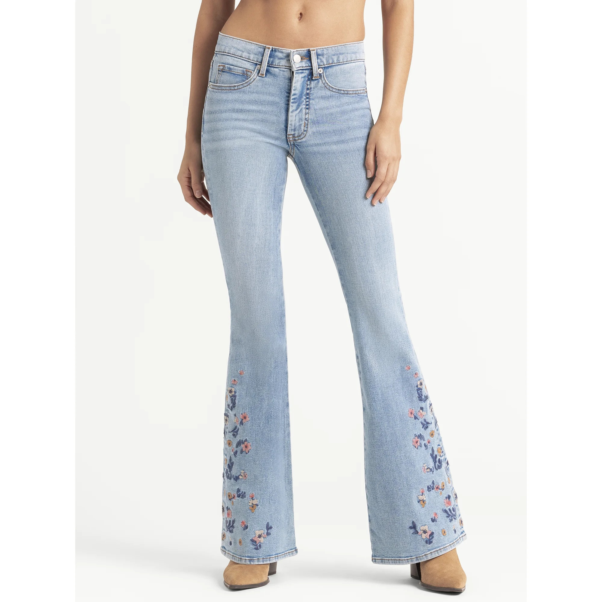 Jessica Simpson Women's Daisy Fitted Flare Jeans, Sizes 2-16 | Walmart (US)