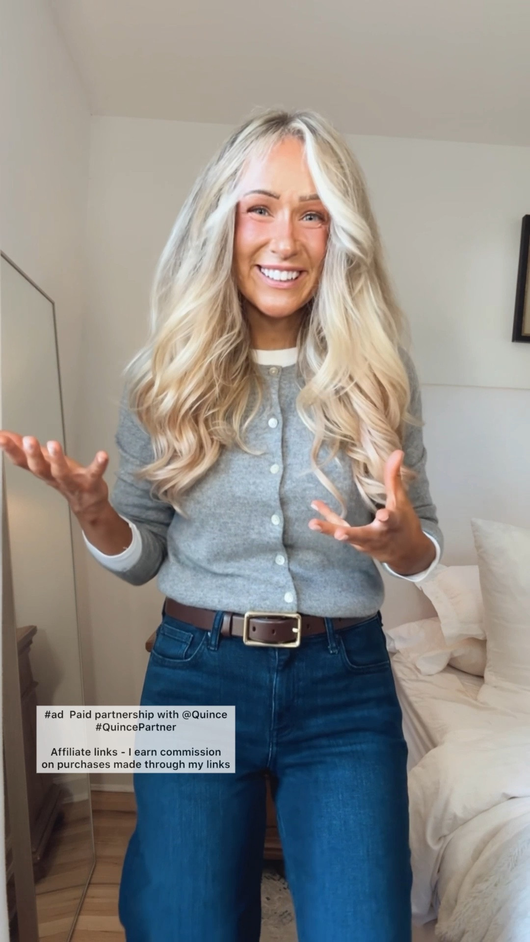 #ad  Paid partnership with @Quince #QuincePartner

Affiliate links - I earn commission on purchases made through my links

This cozy gray cardigan and classic wide leg jeans are the perfect combination of effortless and elevated! Wear them together or style them countless other ways, these are the versatile pieces every fall wardrobe needs! I’ve linked both pieces below, plus a few more must haves for building a timeless fall capsule wardrobe! 🍂